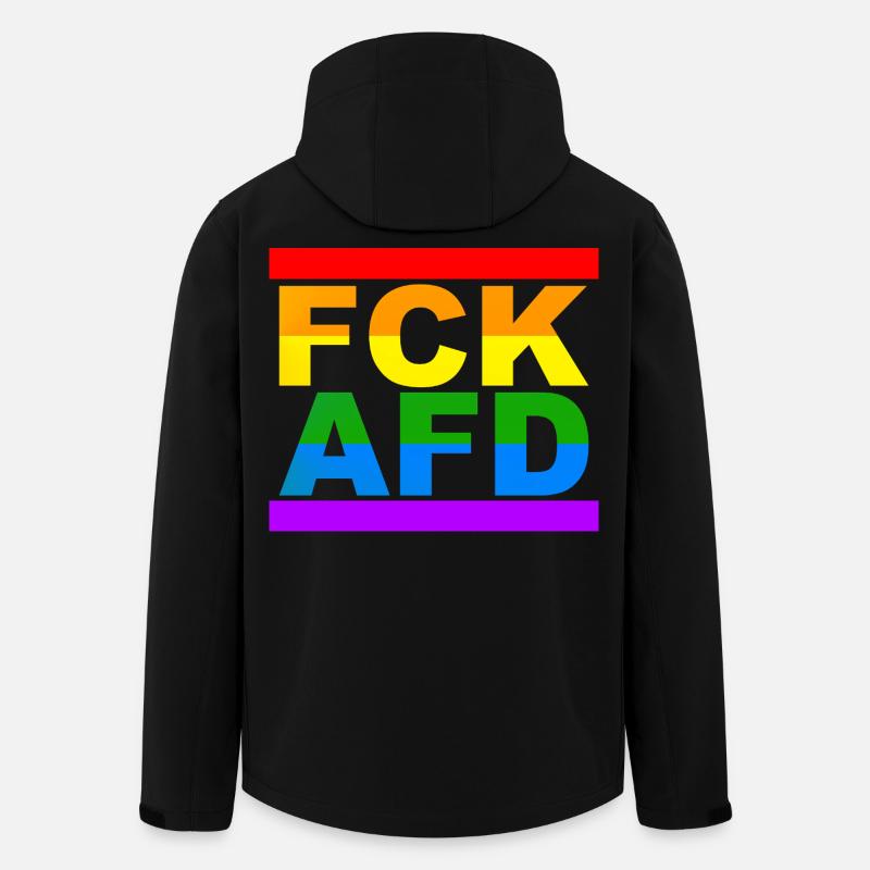 FCK AFD - Recycelte Männer Softshell-Jacke von Stanley/Stella - Schwarz