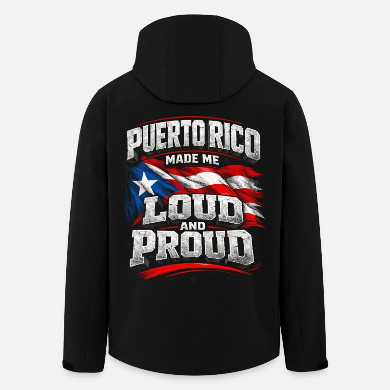 Puerto Rico Boricua - Men’s Recycled Softshell Jacket by Stanley/Stella - black