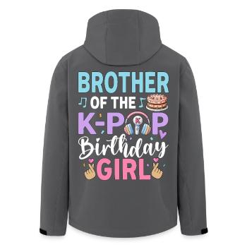 Brother Of The K-Pop Birthday Girl - Men’s Recycled Softshell Jacket by Stanley/Stella - black - Back - AI Model Male 185 light (185cm)