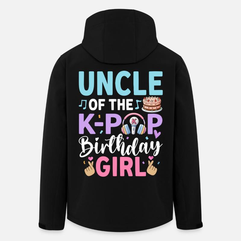 Oncle de la fille d’anniversaire K-Pop - Veste softshell homme en polyester recyclé Stanley/Stella - noir