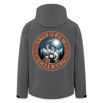 Sauf Crew Vatertag T-Shirt – Bier und Berge - Recycelte Männer Softshell-Jacke von Stanley/Stella - Schwarz - Hinten - AI Model Male 185 light (185cm)