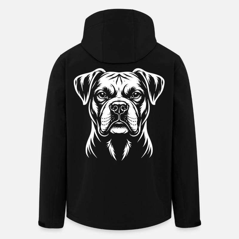 Boxer Head - Men’s Recycled Softshell Jacket by Stanley/Stella - black