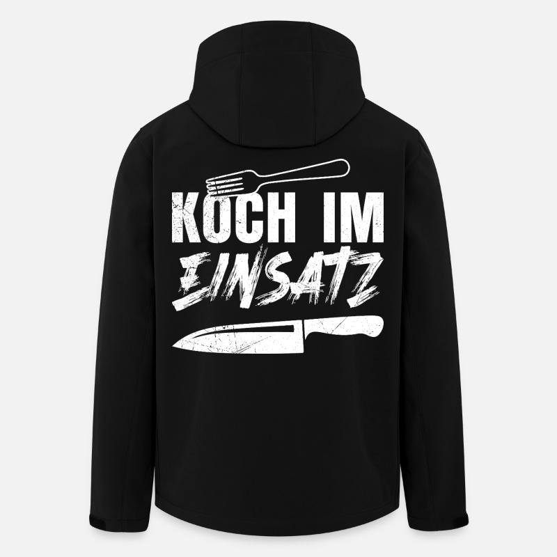 Küchenchef KOCH IM EINSATZ Lustiges - Recycelte Männer Softshell-Jacke von Stanley/Stella - Schwarz