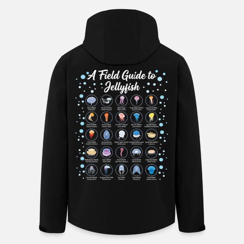 Guide To Jellyfish Scientific Biology - Men’s Recycled Softshell Jacket by Stanley/Stella - black