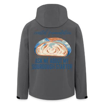 Pain au levain Demandez-moi des informations sur mon pain levain - Veste softshell homme en polyester recyclé Stanley/Stella - noir - Dos - AI Model Male 185 light (185cm)