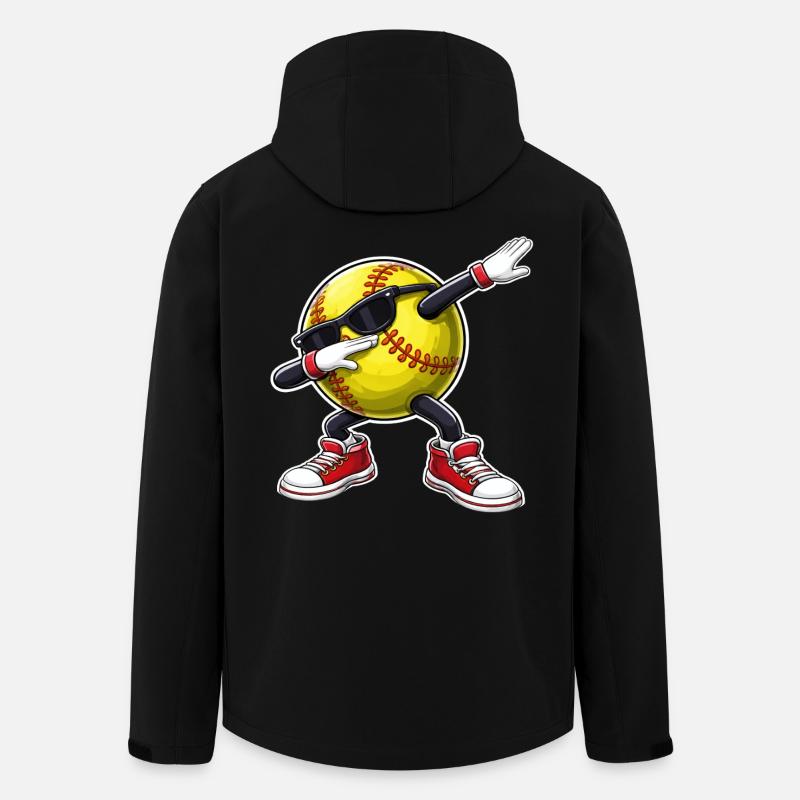 Softball Dabbing - Recycelte Männer Softshell-Jacke von Stanley/Stella - Schwarz