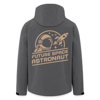 Future Space Astronaut Retro Space Adventure - Men’s Recycled Softshell Jacket by Stanley/Stella - black - Back - AI Model Male 185 light (185cm)