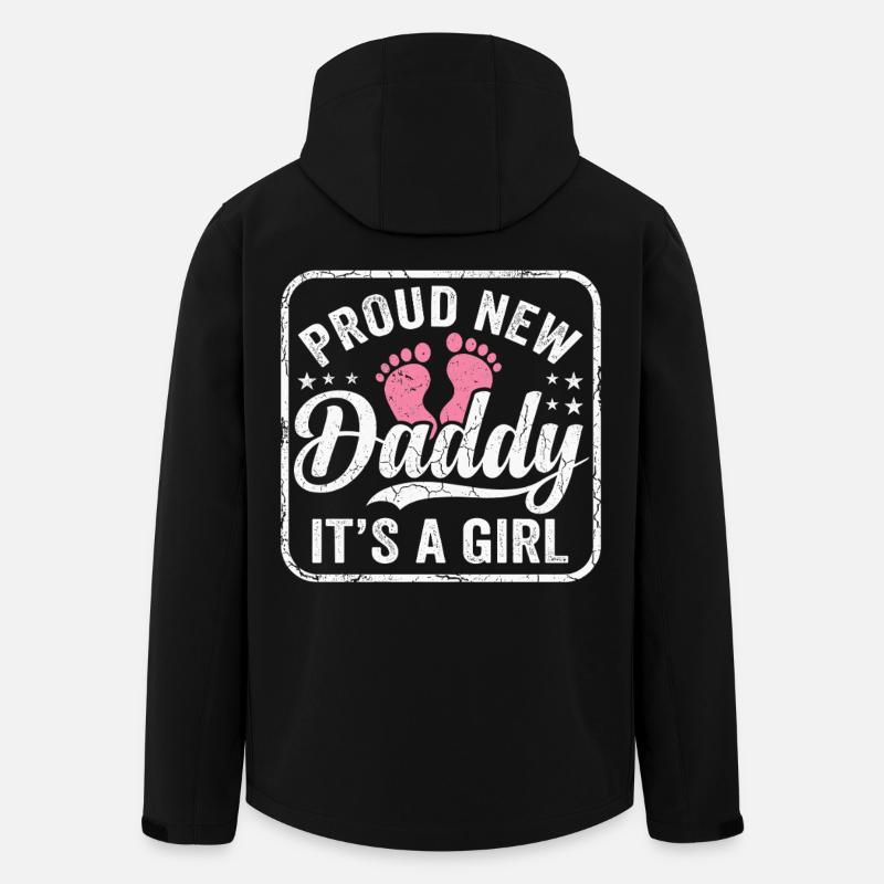 Werdender Papa & Vater, Geburt Tochter Mädchen - Recycelte Männer Softshell-Jacke von Stanley/Stella - Schwarz