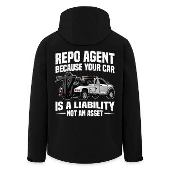 Repoman Agent de récupération d’actifs Dépôt de voiture - Veste softshell homme en polyester recyclé Stanley/Stella - noir - Dos - AI Model Male 185 light (185cm)