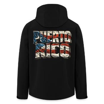 Puerto Rico Boricua - Recycelte Männer Softshell-Jacke von Stanley/Stella - Schwarz - Hinten - AI Model Male 185 light (185cm)