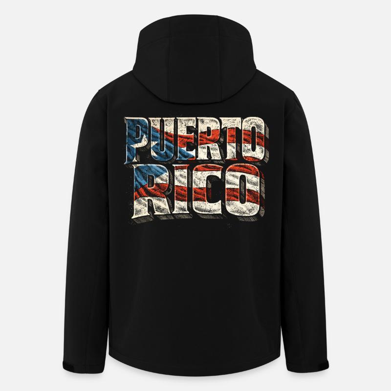 Puerto Rico Boricua - Recycelte Männer Softshell-Jacke von Stanley/Stella - Schwarz