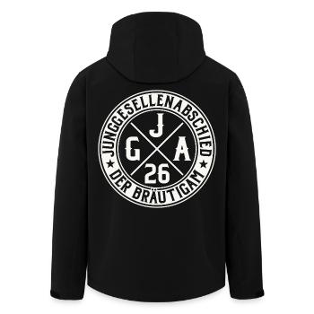 Der Bräutigam JGA 2026 Junggesellenabschied - Recycelte Männer Softshell-Jacke von Stanley/Stella - Schwarz - Hinten - AI Model Male 185 light (185cm)