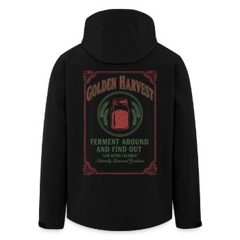 Sourdough Golden Harvest Ferment Around - Men’s Recycled Softshell Jacket by Stanley/Stella - black - Back - AI Model Male 185 light (185cm)