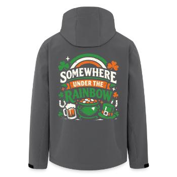 Under The Rainbow | St. Patrick's Day - Recycelte Männer Softshell-Jacke von Stanley/Stella - Schwarz - Hinten - AI Model Male 185 light (185cm)