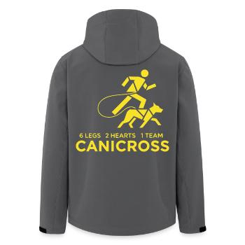 Canicross Laufen mit Hund - Recycelte Männer Softshell-Jacke von Stanley/Stella - Schwarz - Hinten - AI Model Male 185 light (185cm)
