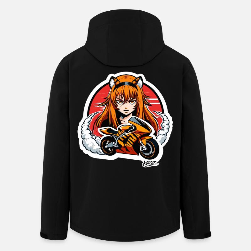Tiger Rider Motorradmädchen - Recycelte Männer Softshell-Jacke von Stanley/Stella - Schwarz