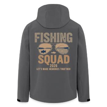 Fishing Squad 2026 - Men’s Recycled Softshell Jacket by Stanley/Stella - black - Back - AI Model Male 185 light (185cm)