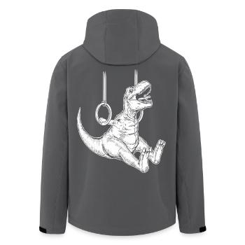 Gymnastes, dinosaures, gymnastique, ring, gymnastique, gymnastique - Veste softshell homme en polyester recyclé Stanley/Stella - noir - Dos - AI Model Male 185 light (185cm)