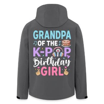 Grandpa Of The K-Pop Birthday Girl - Recycelte Männer Softshell-Jacke von Stanley/Stella - Schwarz - Hinten - AI Model Male 185 light (185cm)
