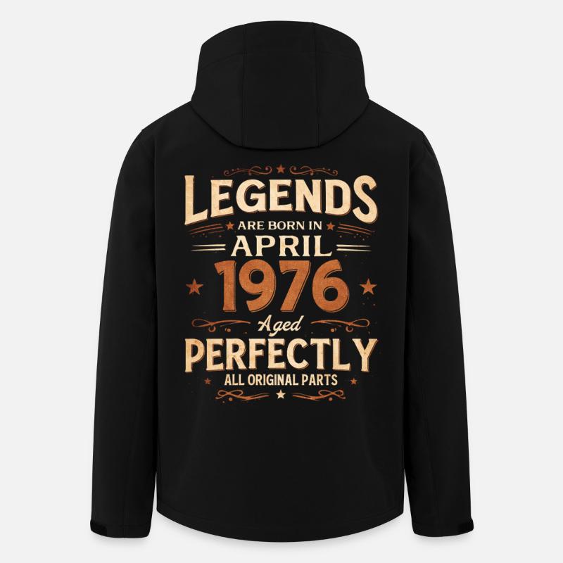 50. Geburtstag Geschenk Mann April 1976 Legendär - Recycelte Männer Softshell-Jacke von Stanley/Stella - Schwarz