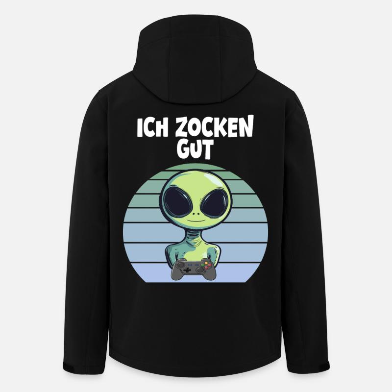 alien - Recycelte Männer Softshell-Jacke von Stanley/Stella - Schwarz