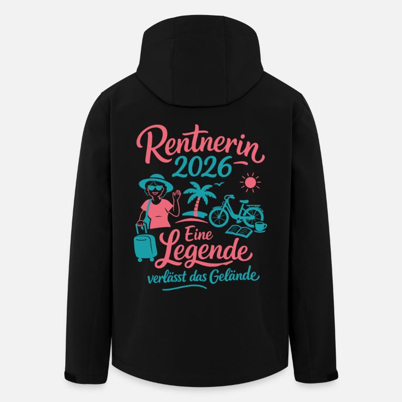 Rentnerin 2026 - Ruhestand - Pension - Recycelte Männer Softshell-Jacke von Stanley/Stella - Schwarz
