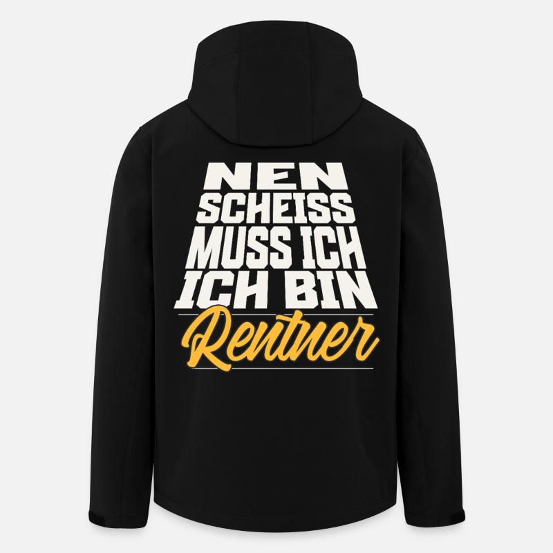 Rentner - Recycelte Männer Softshell-Jacke von Stanley/Stella - Schwarz