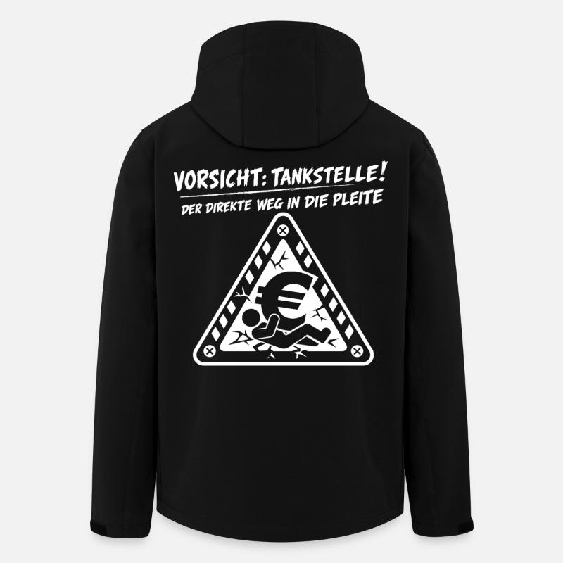 Vorsicht Tankstelle ! - Recycelte Männer Softshell-Jacke von Stanley/Stella - Schwarz