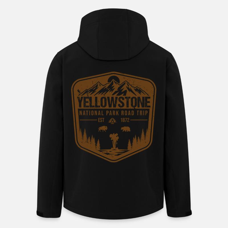 Yellowstone Nationalpark Roadtrip - Recycelte Männer Softshell-Jacke von Stanley/Stella - Schwarz