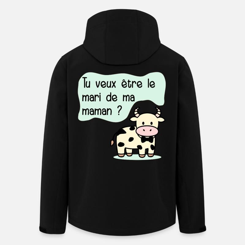 Proposition de Mariage Maman - Veste softshell homme en polyester recyclé Stanley/Stella - noir