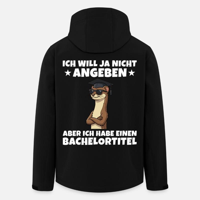 Bachelortitel geschafft Wiesel Studium Abschluss - Recycelte Männer Softshell-Jacke von Stanley/Stella - Schwarz