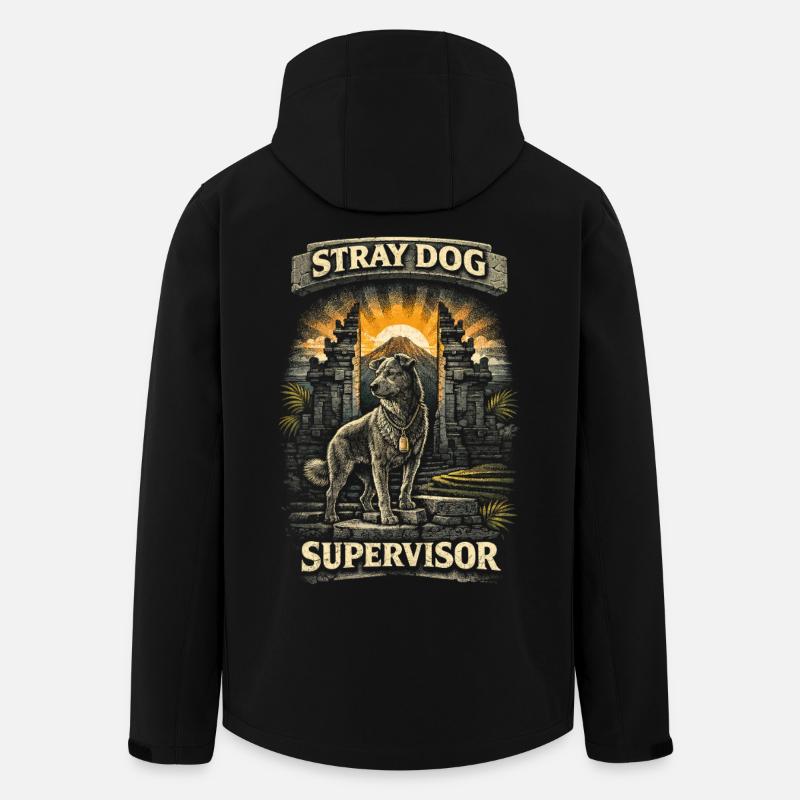 Bali Reise Stray Dog Supervisor - Recycelte Männer Softshell-Jacke von Stanley/Stella - Schwarz