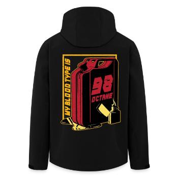 Autorennen Motorsport My Blood Type Is 98 Octane - Recycelte Männer Softshell-Jacke von Stanley/Stella - Schwarz - Hinten - AI Model Male 185 light (185cm)
