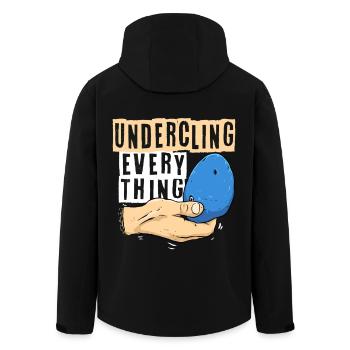 Indoor Klettern Indoorklettern - Recycelte Männer Softshell-Jacke von Stanley/Stella - Schwarz - Hinten - AI Model Male 185 light (185cm)