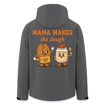 Sauerteigbrot-Backen Mama macht die Teigära - Recycelte Männer Softshell-Jacke von Stanley/Stella - Schwarz - Hinten - AI Model Male 185 light (185cm)