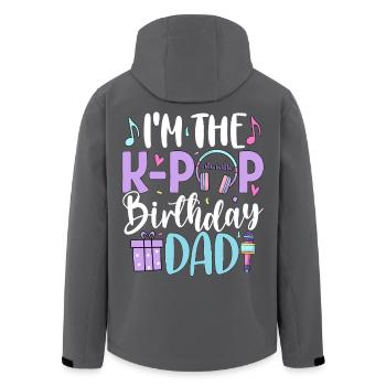 Je suis le papa d’anniversaire de K Pop - Veste softshell homme en polyester recyclé Stanley/Stella - noir - Dos - AI Model Male 185 light (185cm)
