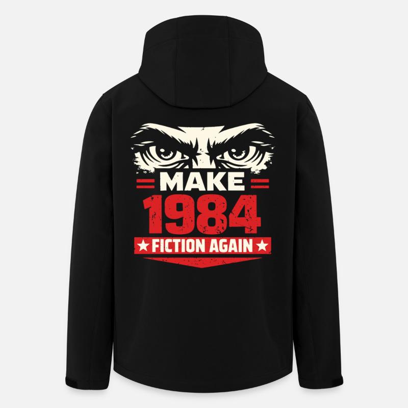 Make 1984 Fiction Again - Recycelte Männer Softshell-Jacke von Stanley/Stella - Schwarz
