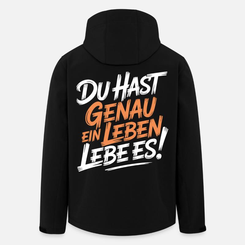 Du hast genau ein Leben - Recycelte Männer Softshell-Jacke von Stanley/Stella - Schwarz