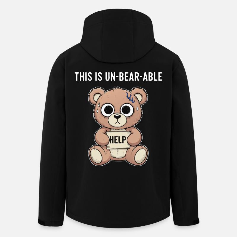 Unbearable Bear Saying - Men’s Recycled Softshell Jacket by Stanley/Stella - black
