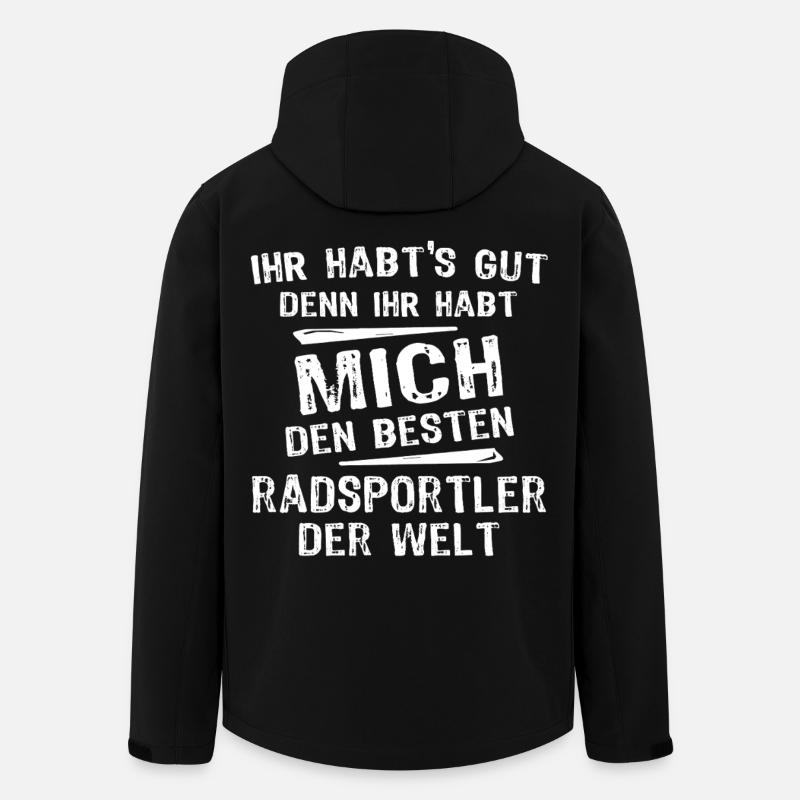 Radsportler - Recycelte Männer Softshell-Jacke von Stanley/Stella - Schwarz