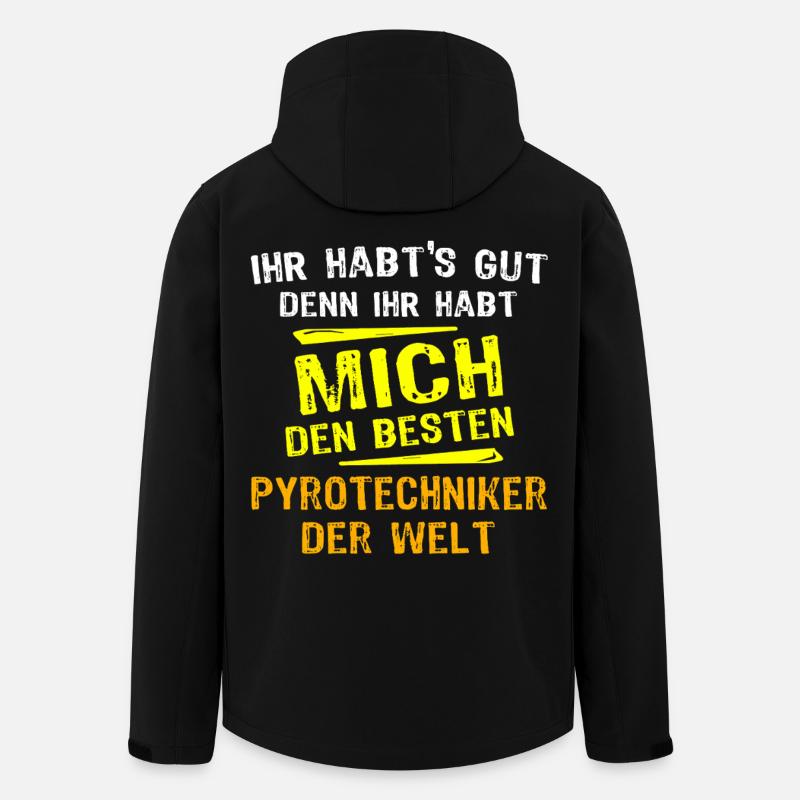 Pyrotechniker Geschenk - Recycelte Männer Softshell-Jacke von Stanley/Stella - Schwarz