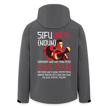 Wing Chun Holzpuppen-Training Kampfsport-Flügel - Recycelte Männer Softshell-Jacke von Stanley/Stella - Schwarz - Hinten - AI Model Male 185 light (185cm)