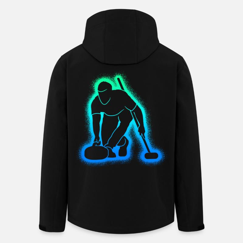 Curling hommes Enfants Garçons Curling - Veste softshell homme en polyester recyclé Stanley/Stella - noir