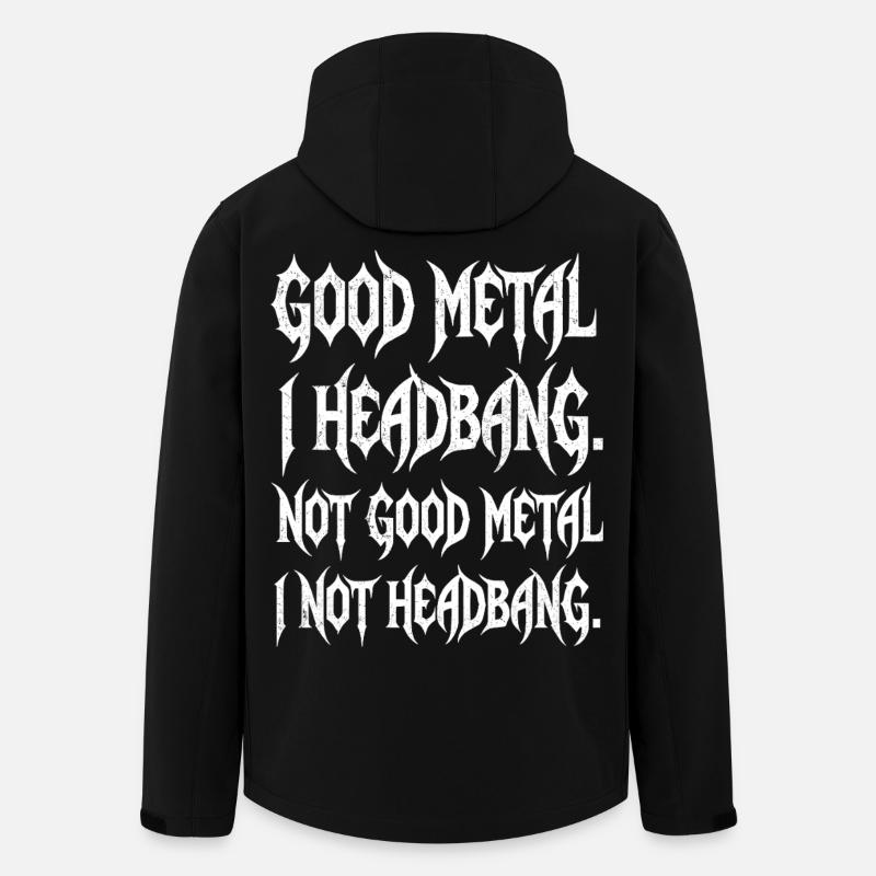 Headbanging Saying Funny Metal Shirt - Men’s Recycled Softshell Jacket by Stanley/Stella - black