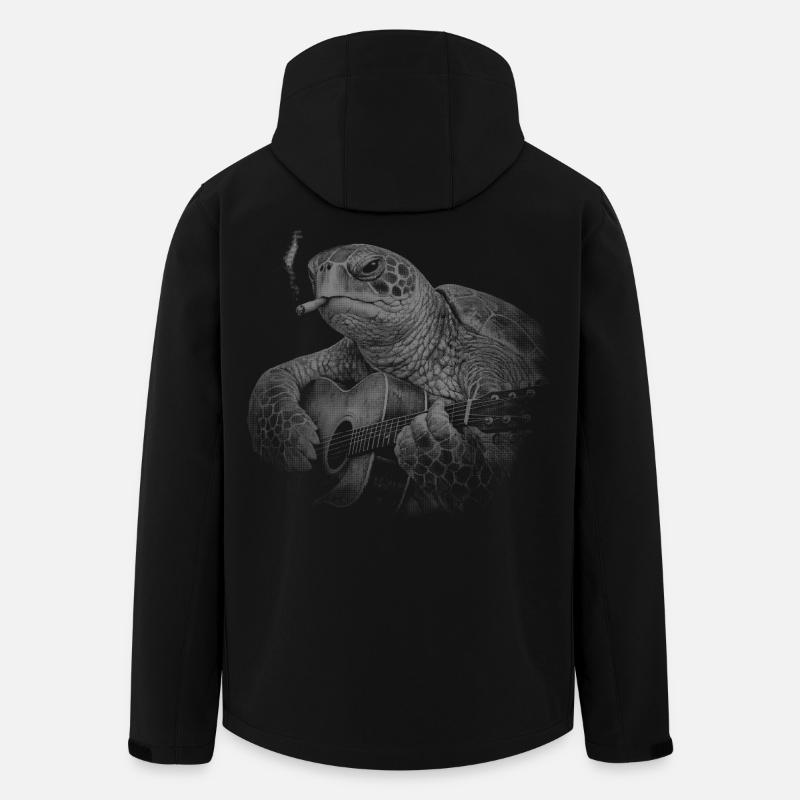Turtle Night Guitar - Men’s Recycled Softshell Jacket by Stanley/Stella - black
