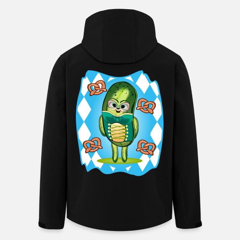 Bayern Brezel Gewürzgurken - Recycelte Männer Softshell-Jacke von Stanley/Stella - Schwarz