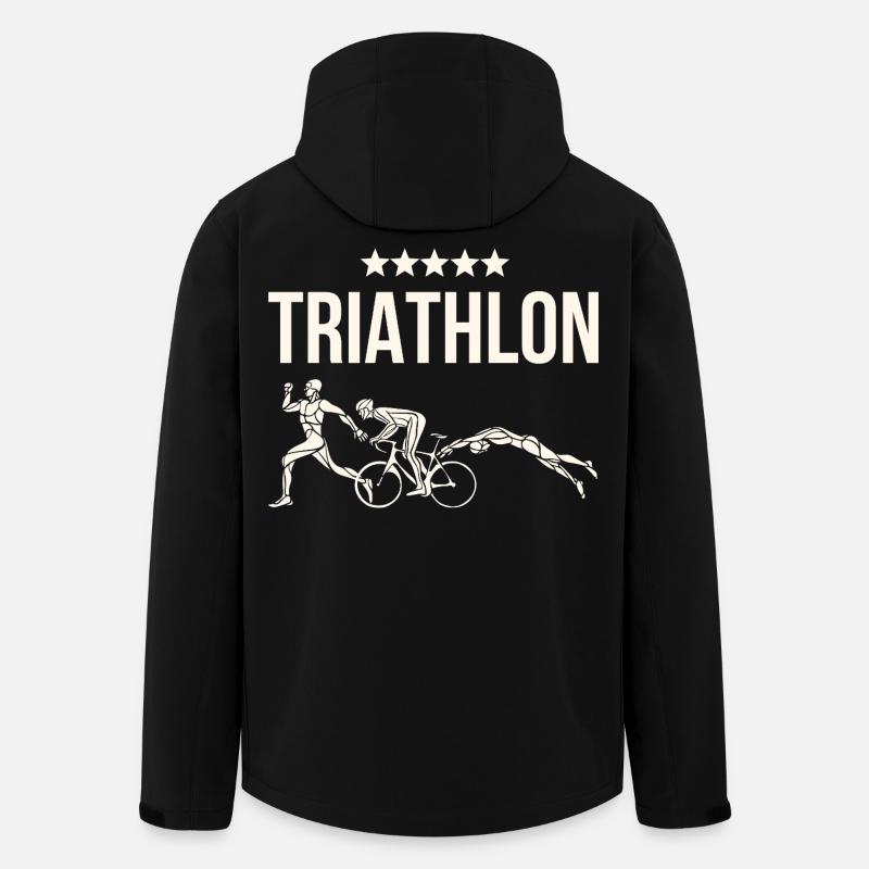 Triathlon - Recycelte Männer Softshell-Jacke von Stanley/Stella - Schwarz