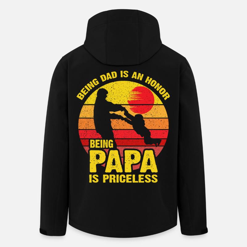 Papa Pride: Priceless Dad Moments - Men’s Recycled Softshell Jacket by Stanley/Stella - black