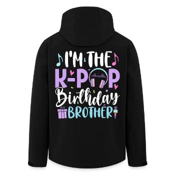 Je suis le frère d’anniversaire de K Pop - Veste softshell homme en polyester recyclé Stanley/Stella - noir - Dos - AI Model Male 185 light (185cm)