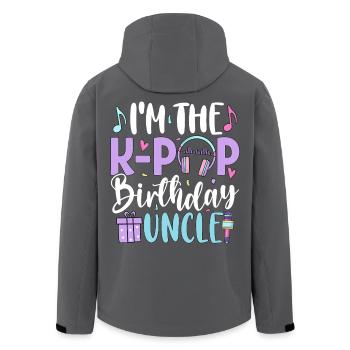 Je suis l’oncle d’anniversaire de K Pop - Veste softshell homme en polyester recyclé Stanley/Stella - noir - Dos - AI Model Male 185 light (185cm)